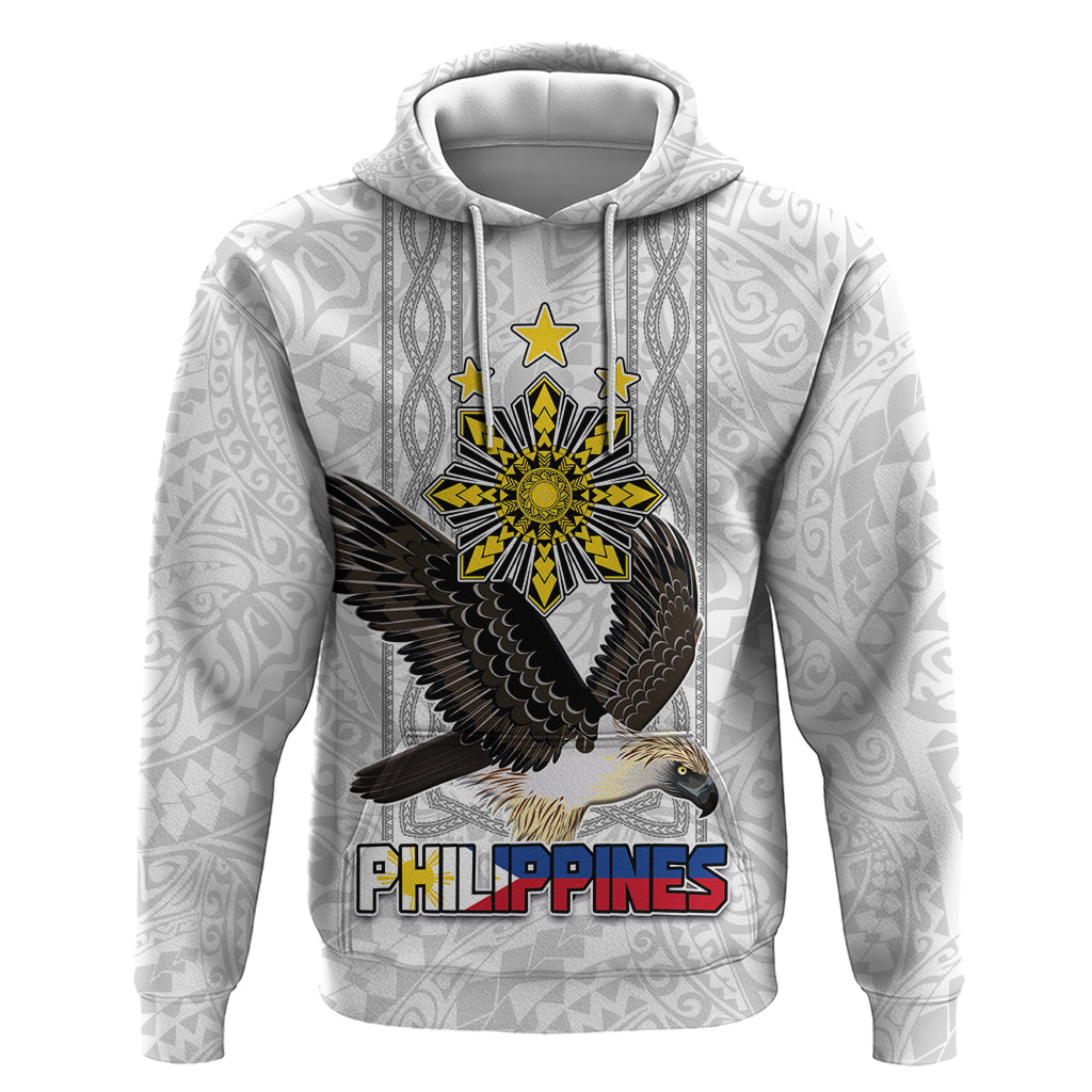 Philippines Eagle Week Zip Hoodie Polynesian Pattern Barong Style