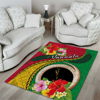 Vanuatu Tribal Boar Tusk Area Rug Tropical Plants with Namele and Melanesian Pattern LT03 - Polynesian Pride