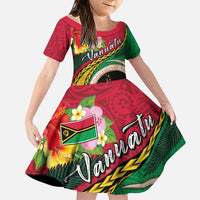 Vanuatu Tribal Boar Tusk Family Matching Puletasi and Hawaiian Shirt Tropical Plants with Namele and Melanesian Pattern