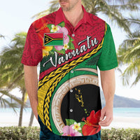 Vanuatu Tribal Boar Tusk Hawaiian Shirt Tropical Plants with Namele and Melanesian Pattern