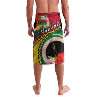 Vanuatu Tribal Boar Tusk Lavalava Tropical Plants with Namele and Melanesian Pattern