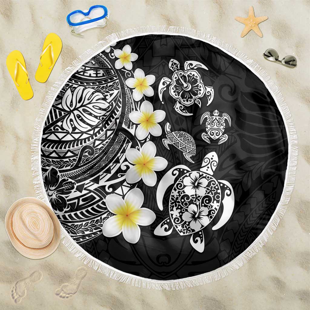 Hawaiian Plumeria Turtles Beach Blanket Polynesian Art Tattoo