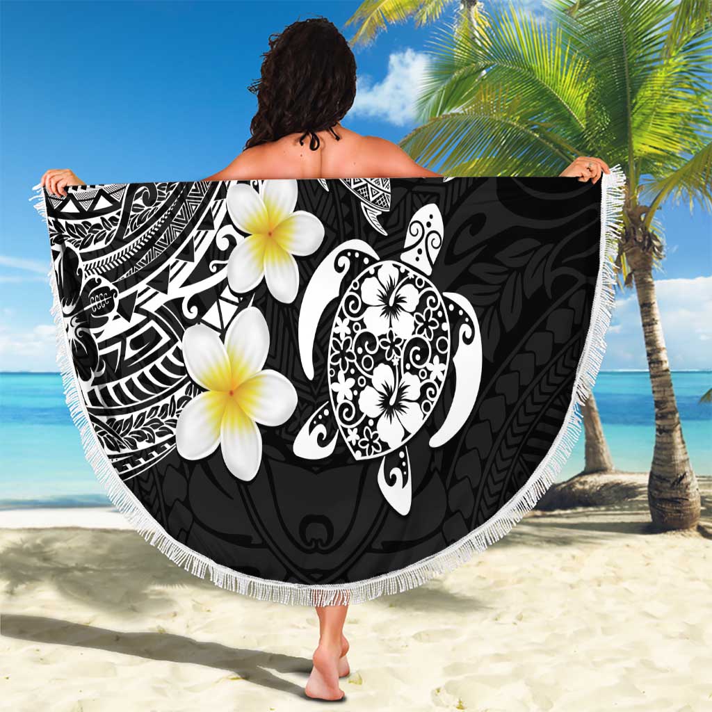 Hawaiian Plumeria Turtles Beach Blanket Polynesian Art Tattoo