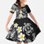 Hawaiian Plumeria Turtles Family Matching Off The Shoulder Long Sleeve Dress and Hawaiian Shirt Polynesian Art Tattoo