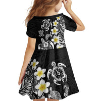 Hawaiian Plumeria Turtles Family Matching Off Shoulder Maxi Dress and Hawaiian Shirt Polynesian Art Tattoo