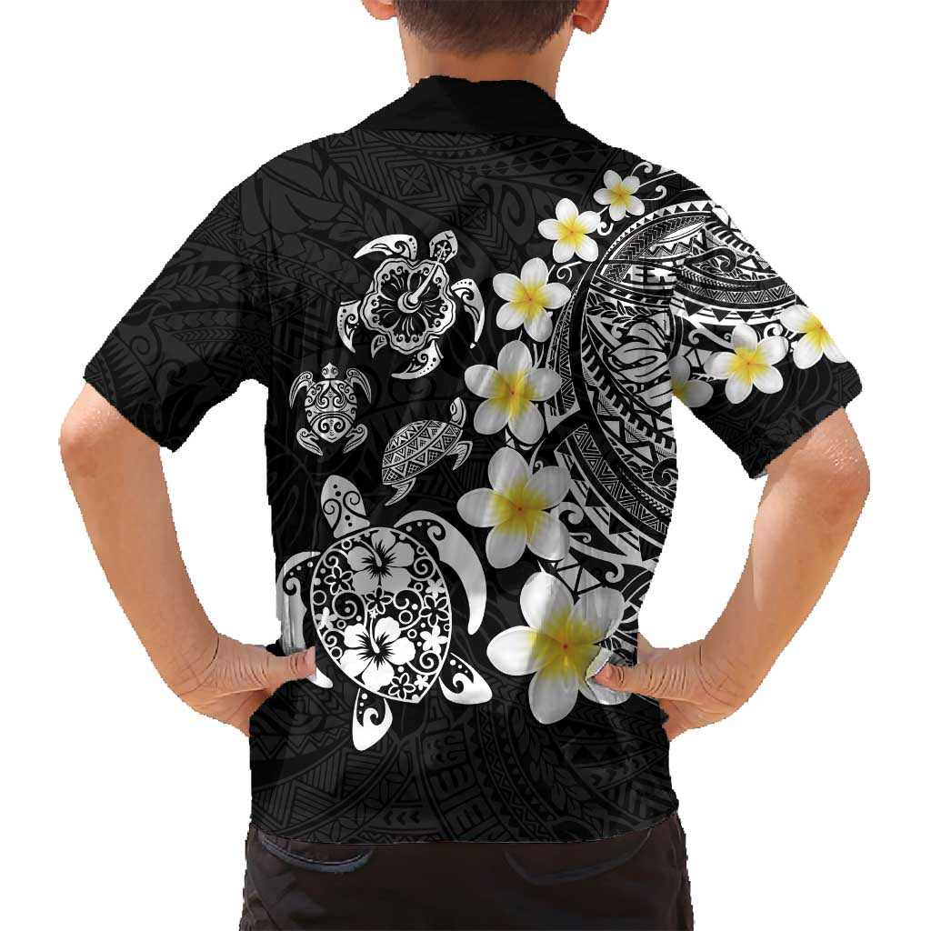 Hawaiian Plumeria Turtles Family Matching Puletasi and Hawaiian Shirt Polynesian Art Tattoo