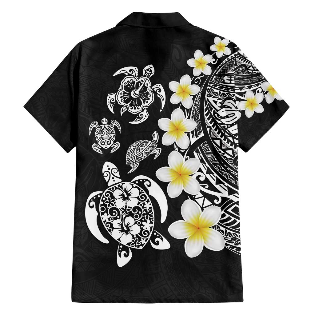 Hawaiian Plumeria Turtles Family Matching Summer Maxi Dress and Hawaiian Shirt Polynesian Art Tattoo