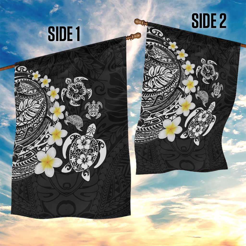 Hawaiian Plumeria Turtles Garden Flag Polynesian Art Tattoo