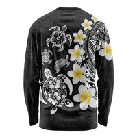 Hawaiian Plumeria Turtles Long Sleeve Shirt Polynesian Art Tattoo LT03 - Polynesian Pride