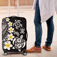 Hawaiian Plumeria Turtles Luggage Cover Polynesian Art Tattoo