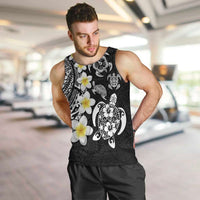 Hawaiian Plumeria Turtles Men Tank Top Polynesian Art Tattoo