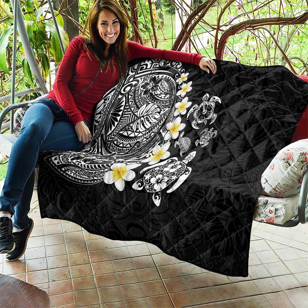 Hawaiian Plumeria Turtles Quilt Polynesian Art Tattoo