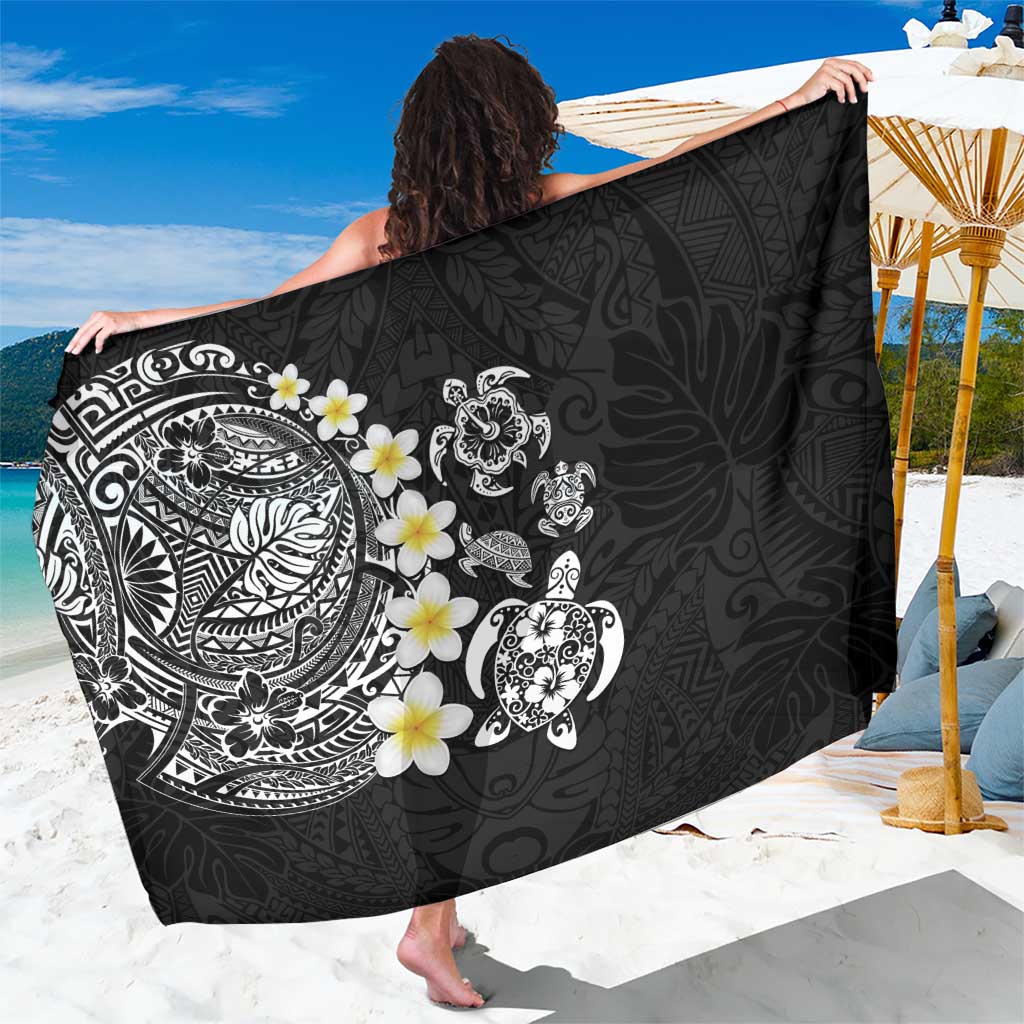 Hawaiian Plumeria Turtles Sarong Polynesian Art Tattoo