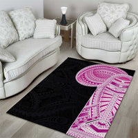Samoan Art Tattoo Polynesian Pattern Area Rug Pink Out Color LT03 - Polynesian Pride