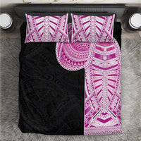 Samoan Art Tattoo Polynesian Pattern Bedding Set Pink Out Color