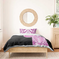 Samoan Art Tattoo Polynesian Pattern Bedding Set Pink Out Color