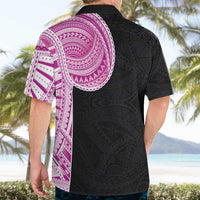 Samoan Art Tattoo Polynesian Pattern Hawaiian Shirt Pink Out Color