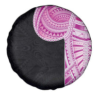 Samoan Art Tattoo Polynesian Pattern Spare Tire Cover Pink Out Color