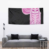 Samoan Art Tattoo Polynesian Pattern Tapestry Pink Out Color