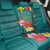 Aloha Kanaka Maoli Hawaii Flowers Back Car Seat Cover With Polynesian Pattern Teal Color