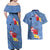 Bula Fiji Hibiscus and Plumeria Flowers Couples Matching Off Shoulder Maxi Dress and Hawaiian Shirt Tapa Tattoo Polynesian Pattern