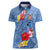 Bula Fiji Hibiscus and Plumeria Flowers Women Polo Shirt Tapa Tattoo Polynesian Pattern