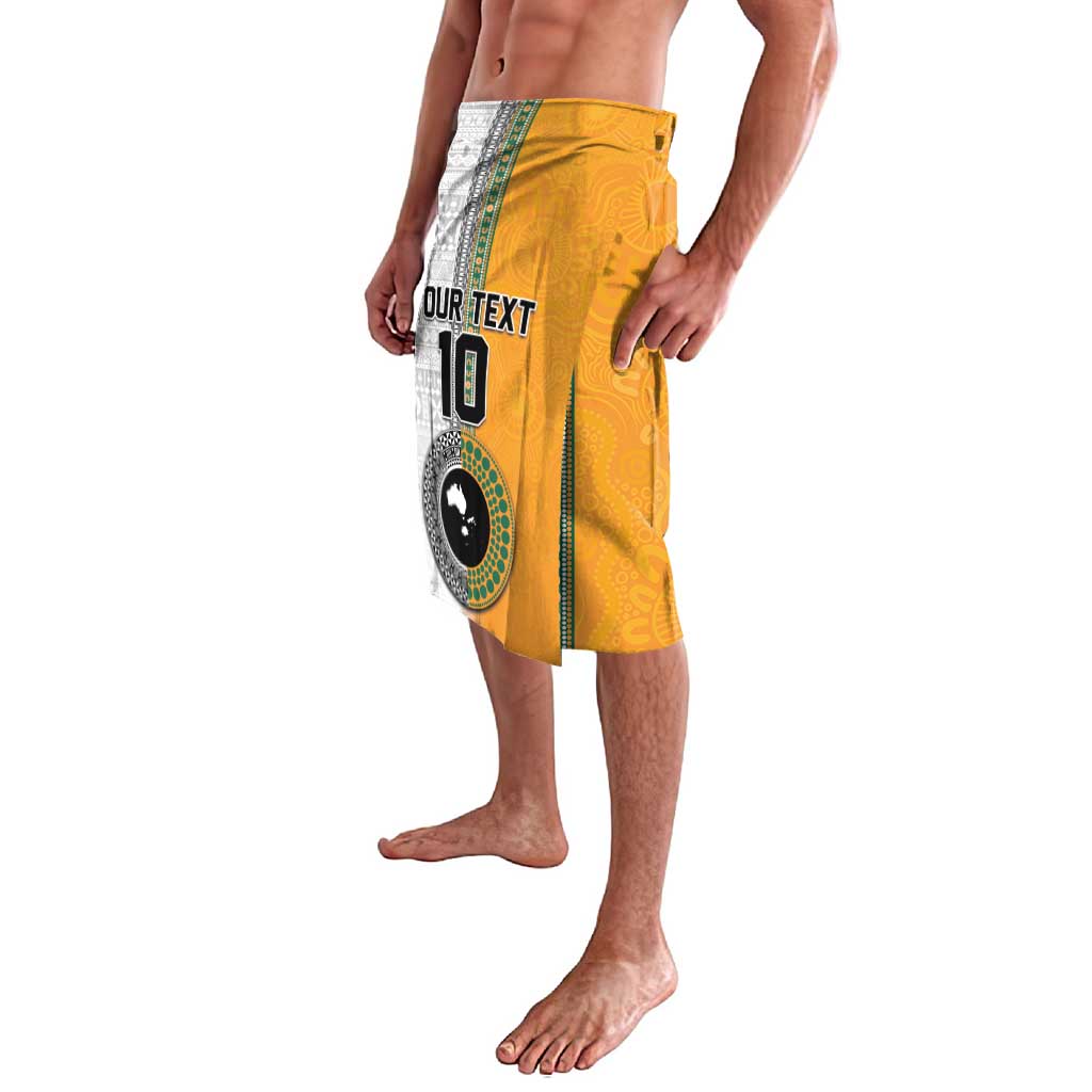 Custom Fiji and Australia Rugby Lavalava Aboriginal and Fijian Masi Pattern