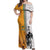 Custom Fiji and Australia Rugby Off Shoulder Maxi Dress Aboriginal and Fijian Masi Pattern