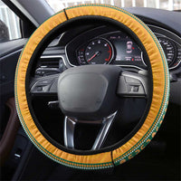 Fiji and Australia Rugby Steering Wheel Cover Aboriginal and Fijian Masi Pattern