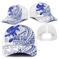 American Samoa Pago Pago Aeto Baseball Net Cap Wingstyle Blue-White Color - Polynesian Pride