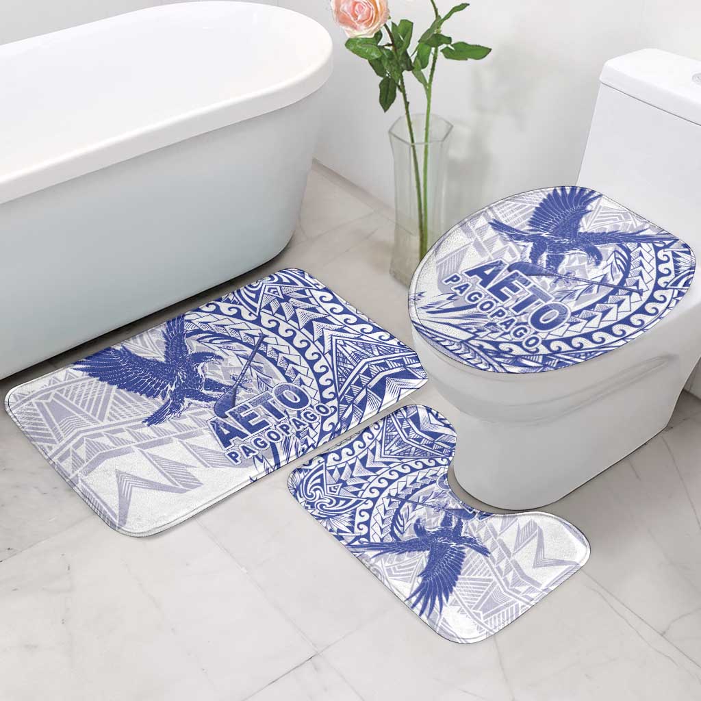 Samoa Pago Pago Aeto Bathroom Set Wingstyle Blue-White Color - Polynesian Pride