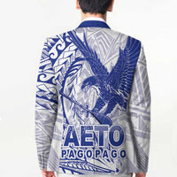 American Samoa Pago Pago Aeto Blazer Wingstyle Blue-White Color LT03 - Polynesian Pride
