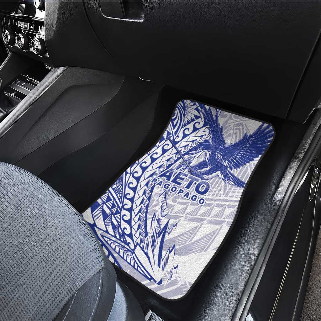 American Samoa Pago Pago Aeto Car Mats Wingstyle Blue-White Color LT03 - Polynesian Pride