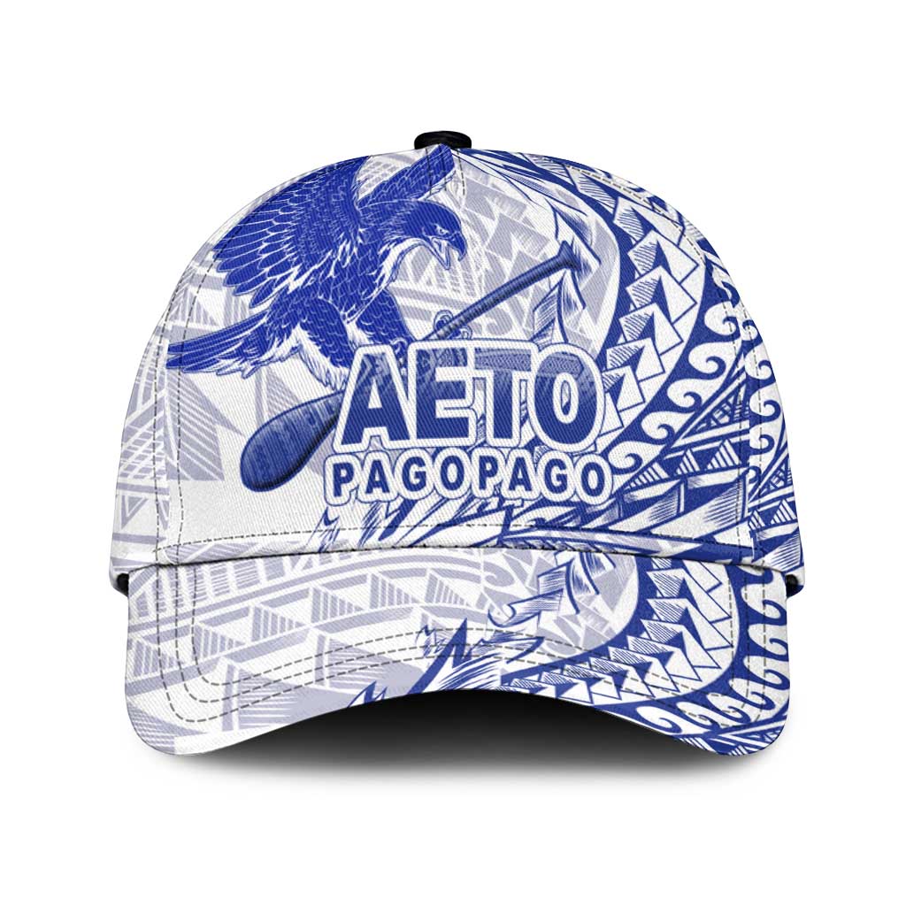 American Samoa Pago Pago Aeto Classic Cap Wingstyle Blue-White Color - Polynesian Pride