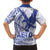Samoa Pago Pago Aeto Family Matching Puletasi and Hawaiian Shirt Wingstyle Blue-White Color - Polynesian Pride