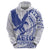 Samoa Pago Pago Aeto Hoodie Wingstyle Blue-White Color - Polynesian Pride