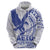 Samoa Pago Pago Aeto Hoodie Wingstyle Blue-White Color - Polynesian Pride