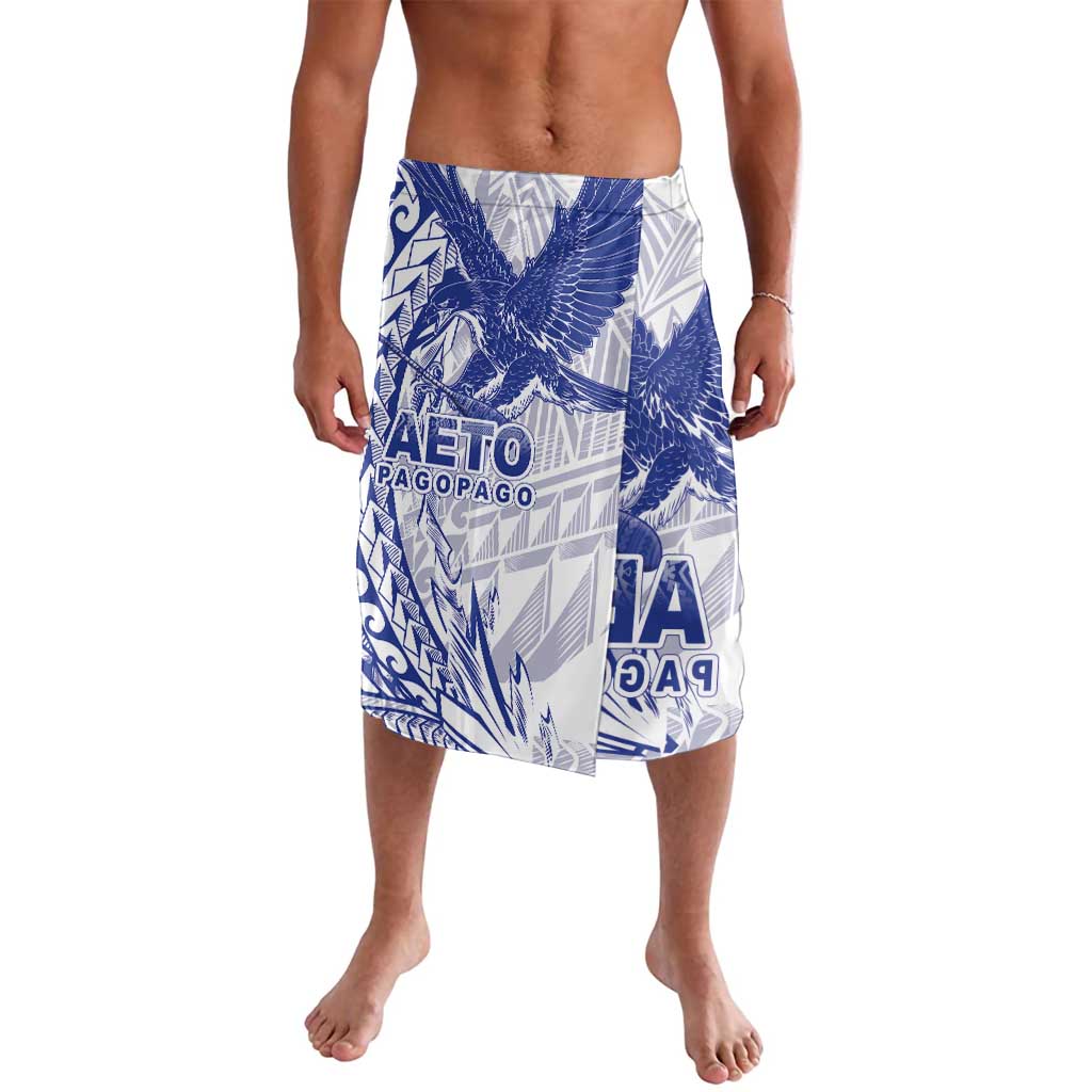 Samoa Pago Pago Aeto Lavalava Wingstyle Blue-White Color - Polynesian Pride