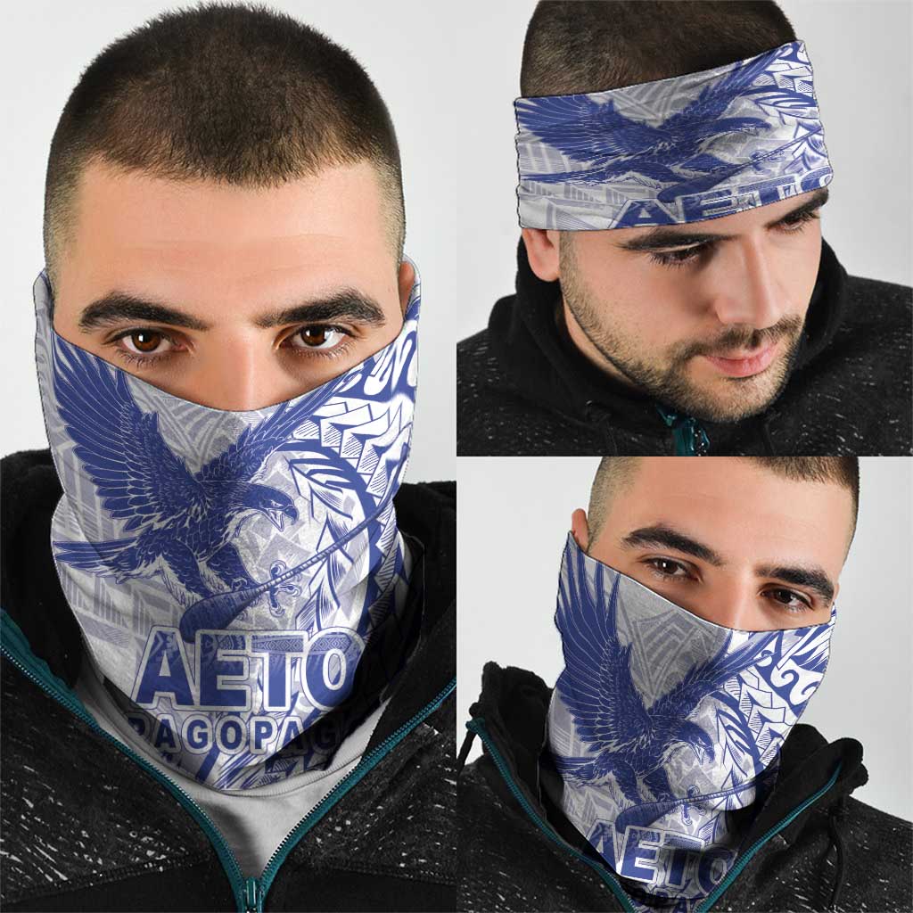American Samoa Pago Pago Aeto Neck Gaiter Wingstyle Blue-White Color LT03