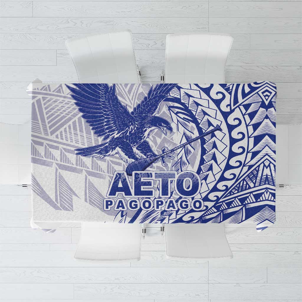 Samoa Pago Pago Aeto Tablecloth Wingstyle Blue-White Color - Polynesian Pride