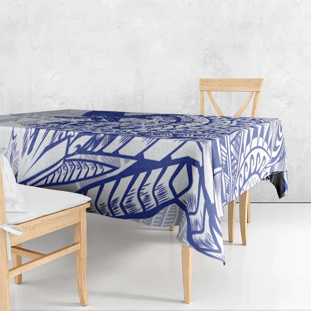 Samoa Pago Pago Aeto Tablecloth Wingstyle Blue-White Color - Polynesian Pride