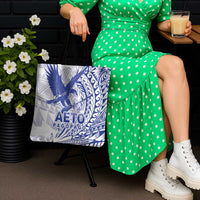 American Samoa Pago Pago Aeto Tote Bag Wingstyle Blue-White Color LT03 - Polynesian Pride