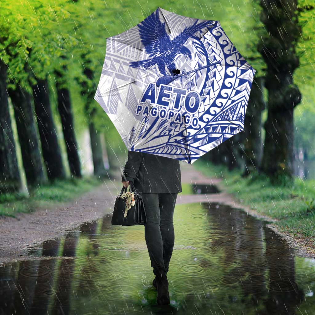 Samoa Pago Pago Aeto Umbrella Wingstyle Blue-White Color - Polynesian Pride