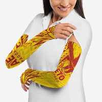 American Samoa Pago Pago Aeto Arm Sleeves Wingstyle Red-Gold Color LT03 - Polynesian Pride