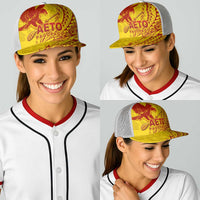 American Samoa Pago Pago Aeto Baseball Net Cap Wingstyle Red-Gold Color - Polynesian Pride