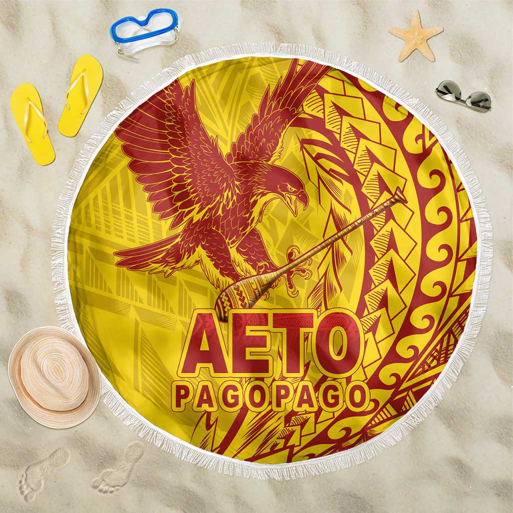 Samoa Pago Pago Aeto Beach Blanket Wingstyle Red-Gold Color - Polynesian Pride
