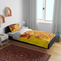 American Samoa Pago Pago Aeto Bedding Set Wingstyle Red-Gold Color LT03 - Polynesian Pride