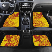 American Samoa Pago Pago Aeto Car Mats Wingstyle Red-Gold Color LT03 Set 4pcs Yellow - Polynesian Pride