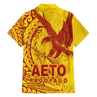 Samoa Pago Pago Aeto Hawaiian Shirt Wingstyle Red-Gold Color - Polynesian Pride