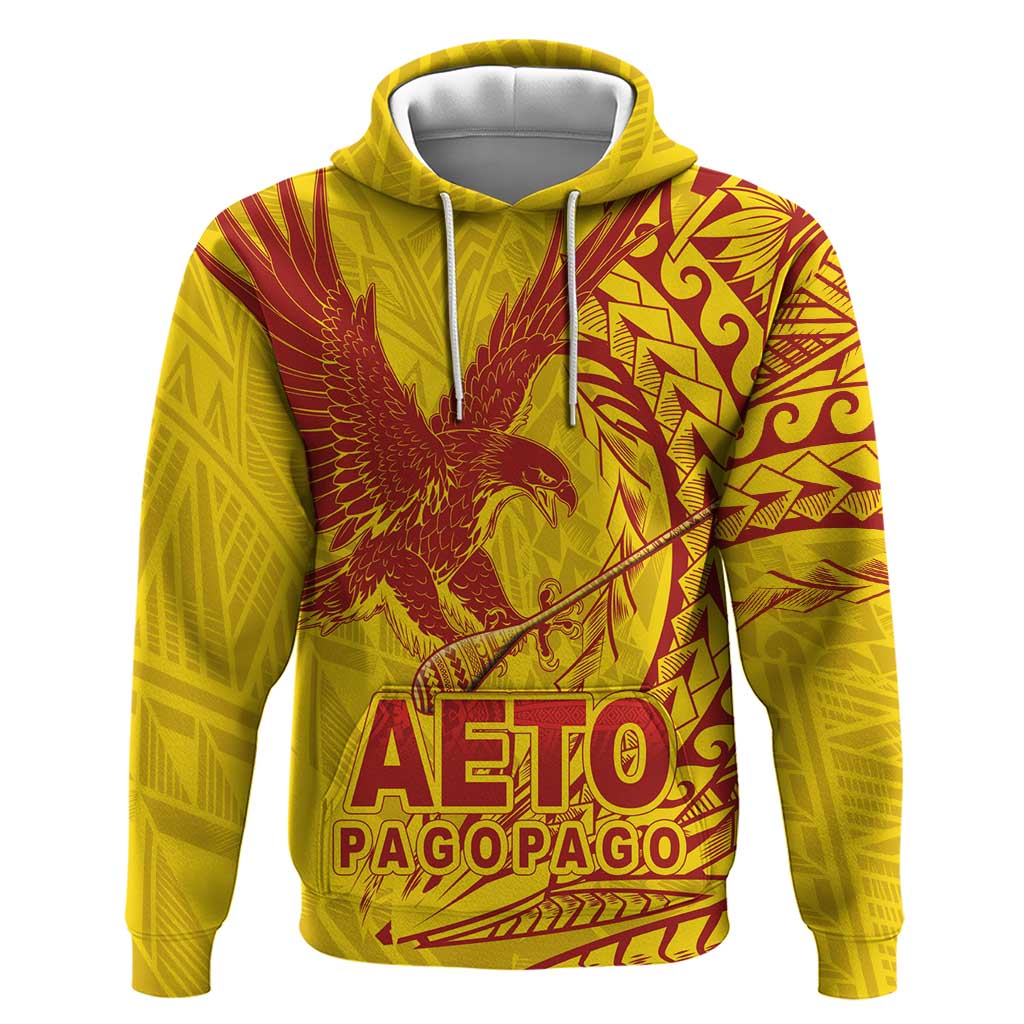 Samoa Pago Pago Aeto Hoodie Wingstyle Red-Gold Color - Polynesian Pride